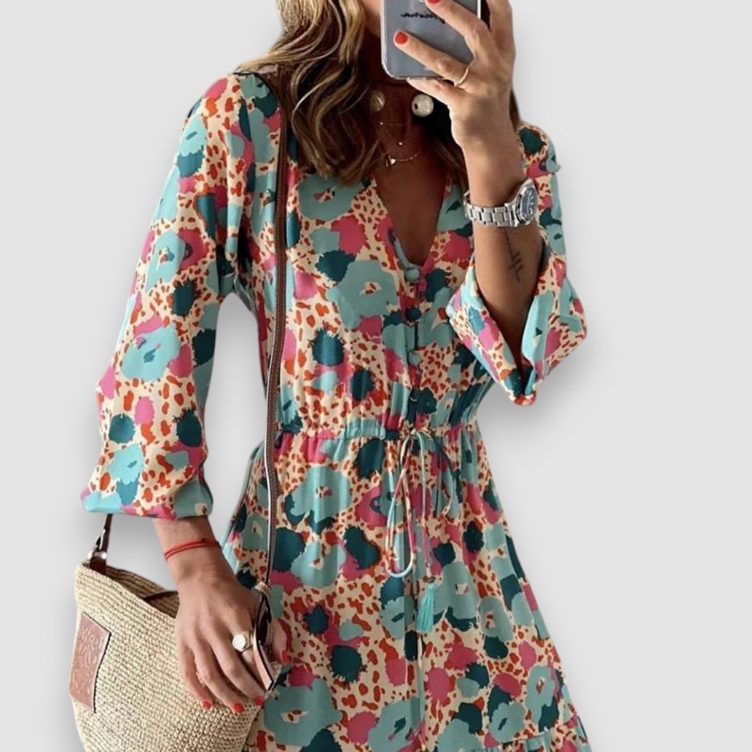 Ruby Bohemian Maxi Dress with Paisley Pattern